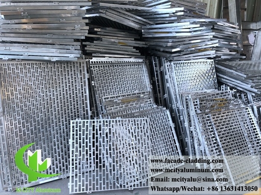 Стены из алюминиевых флуороуглеродных перфорированных панелей для облицовки фасадов