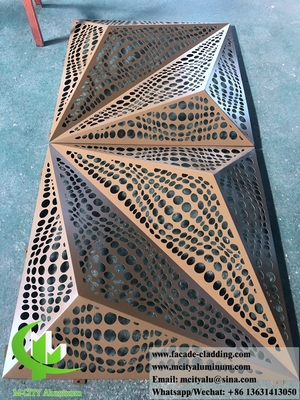 3D перфорированные алюминиевые панели для фасада гостиницы