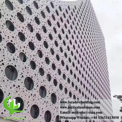 Перфорированные металлические фасады экрановые панели алюминиевая облицовка поставщик в Гуанчжоу Китай