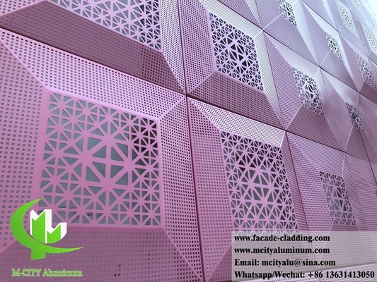 3D форма Перфорированная твердая облицовка алюминиевого металлического листа антиржавый металлический экран