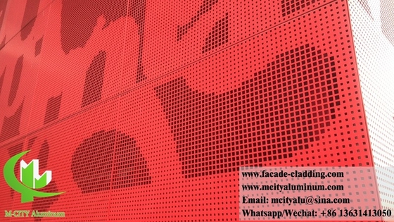 Металлические облицовочные панели алюминиевые фасады перфорация с круглыми отверстиями Поставщик в Гуанчжоу