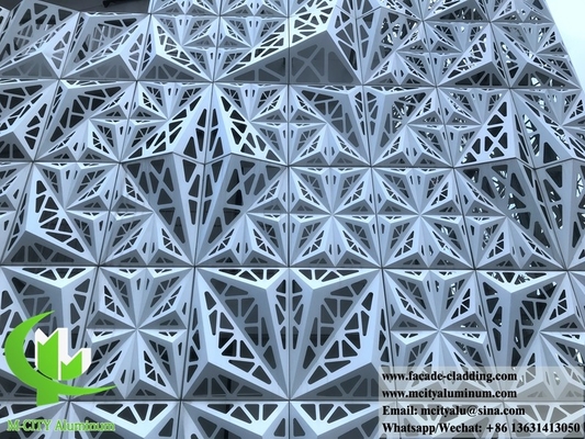 Металлический лист 3D формы для облицовки стен Металлический экран для фасадов зданий алюминий прочный