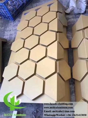 Металлический лист 3D формы для облицовки стен Металлический экран для фасадов зданий алюминий прочный