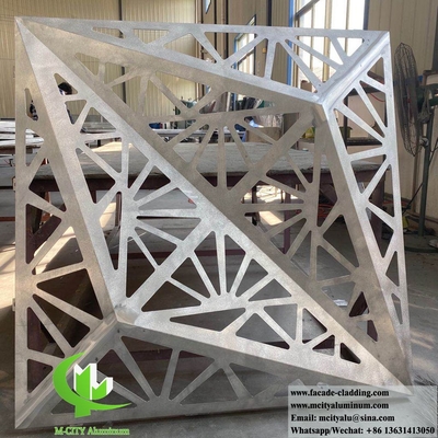 Лазерный резка декоративный шаблон 3D дизайн металлический фасад системы алюминиевого листа с полыми узорами