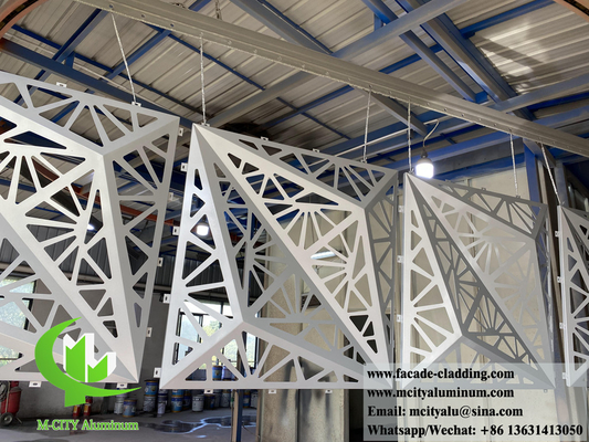 3D металлическая облицовка Алюминиевые панели Система металлического фасада Внешнее оформление