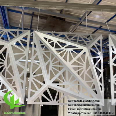 3D-образные металлические облицовочные панели алюминиевый экран PVDF краска 1220x1220 мм размер на заказ