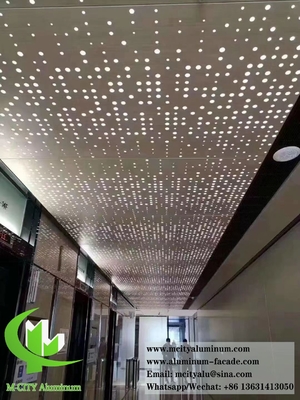 3D металлические потолки алюминиевые панели с пробивающимися узорами