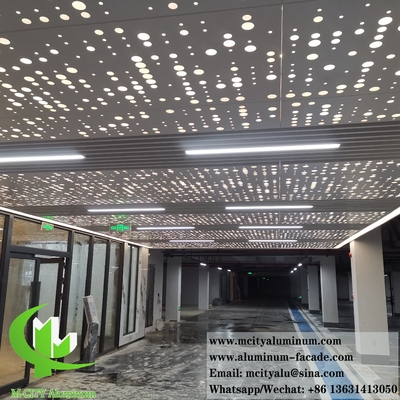 3D металлические потолки алюминиевые панели с пробивающимися узорами