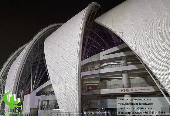 Хорошая цена Изогнутая алюминиевая панель с покрытием в порошке и настраиваемыми цветами RAL для фасадов лазерной резки CNC онлайн