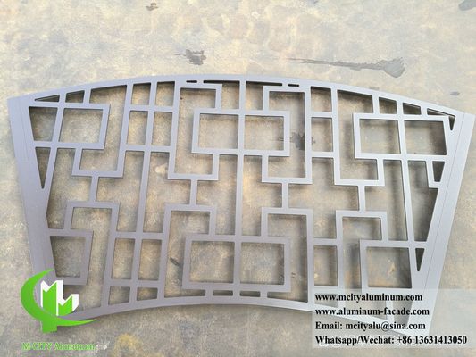 Хорошая цена Порошковое покрытие, лазерная резка металлического экрана и перфорированная алюминиевая фасадная панель размером 1200x2400 мм с дизайном, выгравированным на станке с ЧПУ онлайн