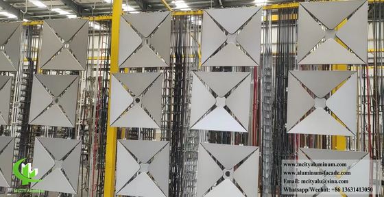 Хорошая цена 3D металлическая фасадная панель с интеграцией светодиодного света настраиваемые цвета RAL и покрытая порошком поверхность онлайн