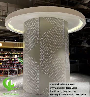Хорошая цена Decorative Aluminum Column Cladding With Perforation Pattern LED light онлайн