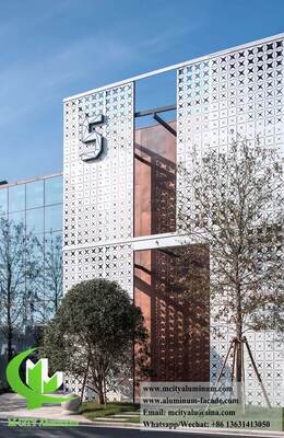 Хорошая цена Перфорированная алюминиевая фасадная панель из алюминиевого сплава 3003 с индивидуальным размером и порошковым покрытием онлайн