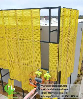 Хорошая цена Пользовательские перфорированные алюминиевые облицовочные панели с ЧПУ из сплава 3003 H14/H24 с покрытием PVDF для фасадов онлайн