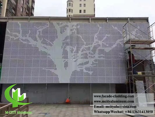 Хорошая цена Порошно покрытый перфорированный алюминиевый фасад с настраиваемыми цветами RAL и технологией лазерной резки онлайн