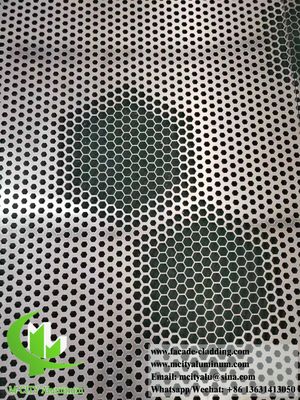 Хорошая цена Перфорированная металлическая облицовка алюминиевые фасады металлический экран с полыми шестиугольными отверстиями онлайн