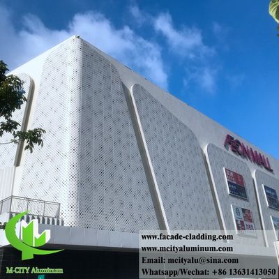 Хорошая цена Порошковое покрытие перфорированной алюминиевой фасадной панели с настраиваемыми узорами из алюминиевого сплава 3003 онлайн